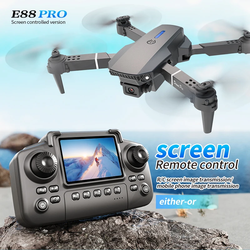 Drone Photogrammetry - Professionelle E88 PRO Drohne mit Bildschirm,
