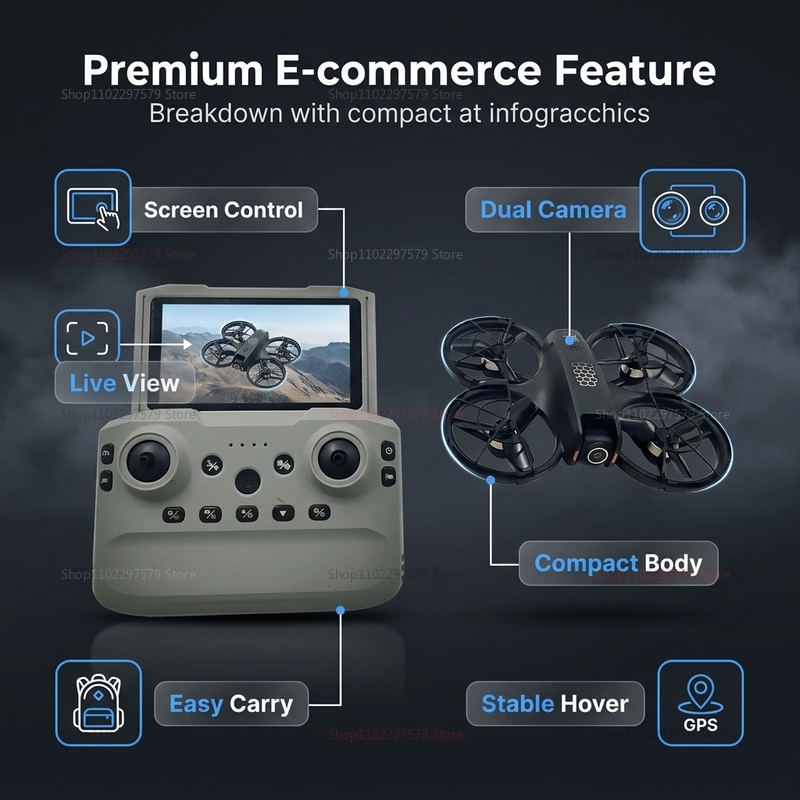 2026 Neue M5 Mini-Drohne mit 2 – Drone Video Production Bewertung und Preis